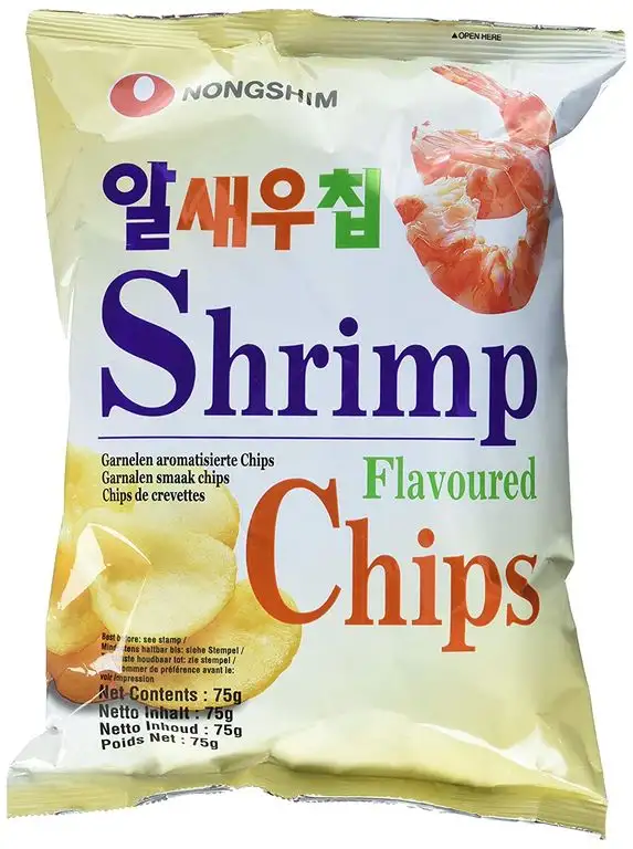 Nong Shim Shrimp Flavoured Chips / Knusprige Krabbenchips (koreanische Knabberei für jeden Tag)