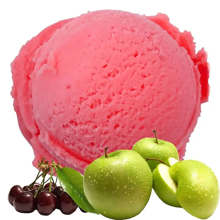 Apfel Sauerkirsche Geschmack 333 g Gino Gelati Eispulver für Ihre Eismaschine