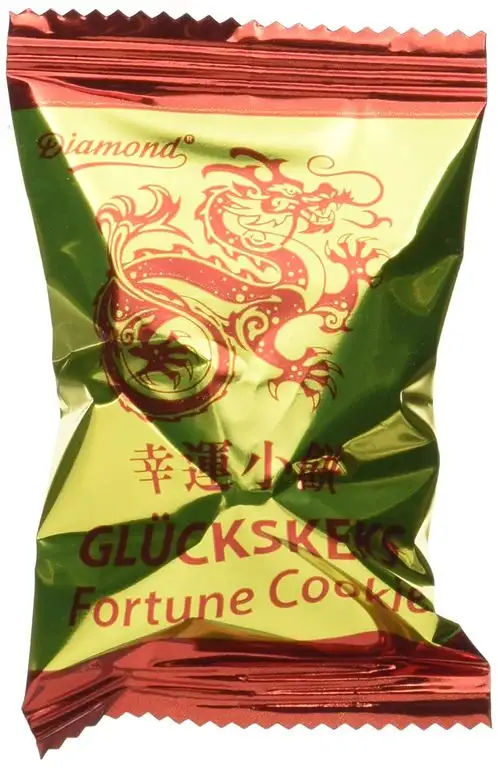 Diamond Glückskekse, einzeln verpackt Goldfolie, 250er Pack (250 Stück à 6 g)