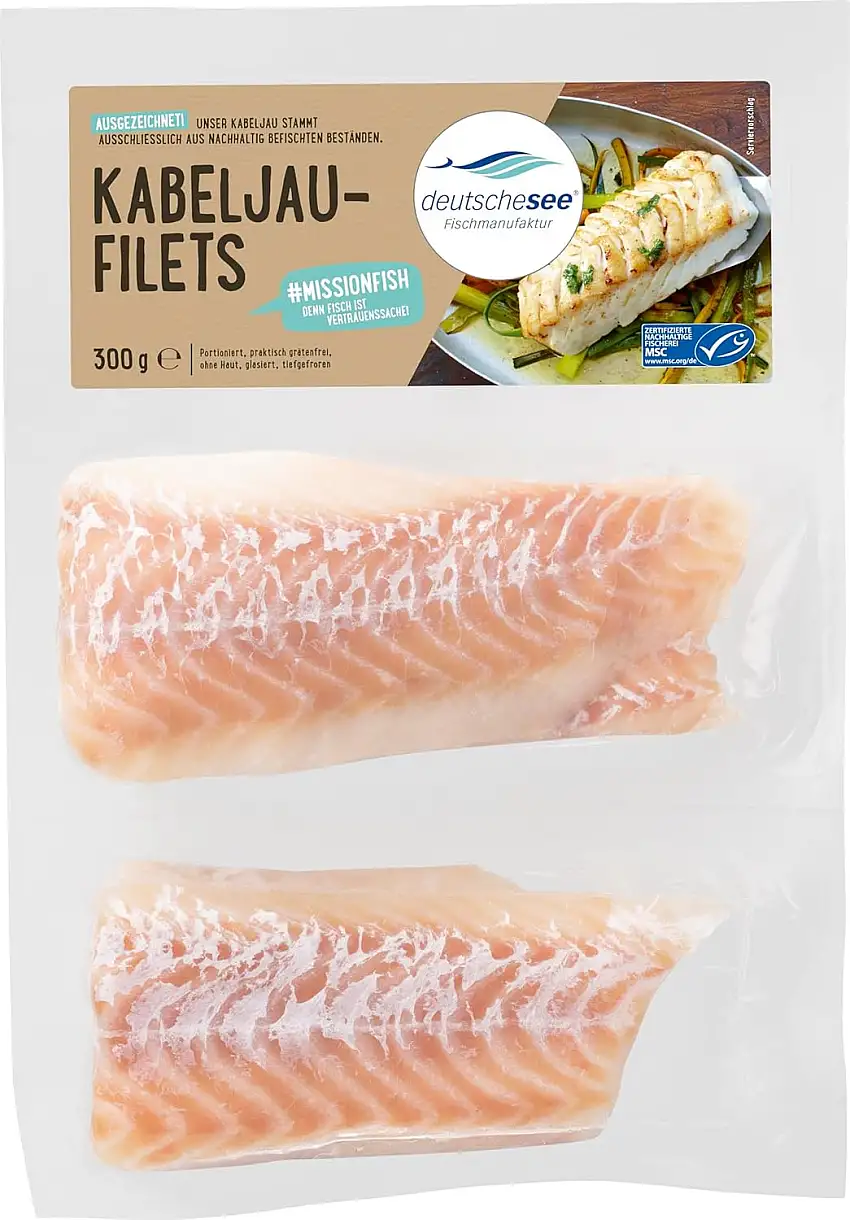 Deutsche See Kabeljau-Filets, 300 g