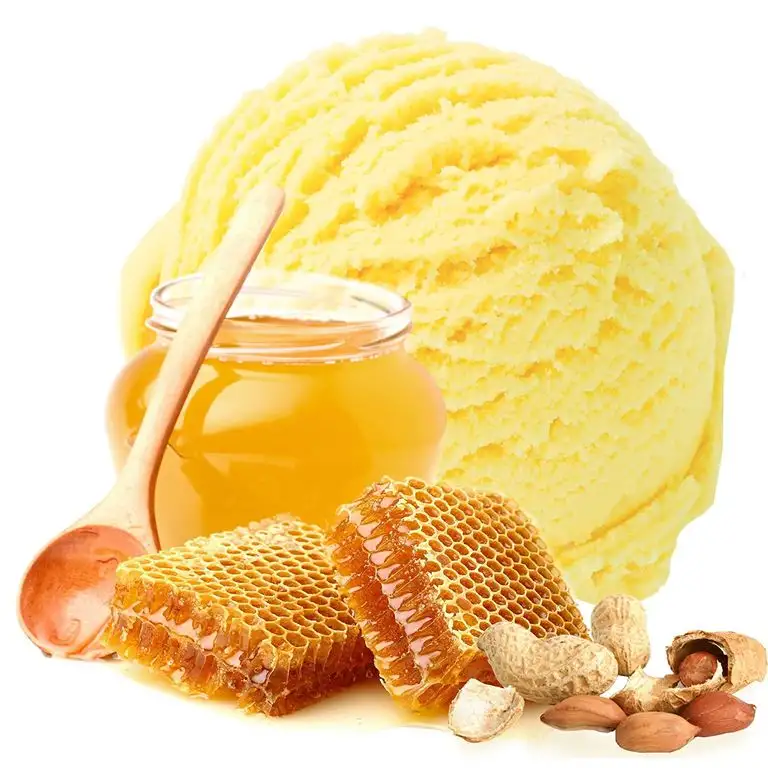 Honig Erdnuss Geschmack Eispulver VEGAN - OHNE ZUCKER - LAKTOSEFREI - GLUTENFREI - FETTARM, auch für Diabetiker Milcheis Softeispulver Speiseeispulver Gino Gelati (Honig Erdnuss, 1 kg)