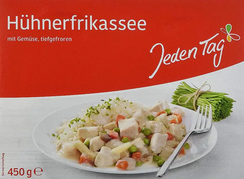 Jeden Tag Hühnerfrikassee, 450 g (Tiefgefroren)