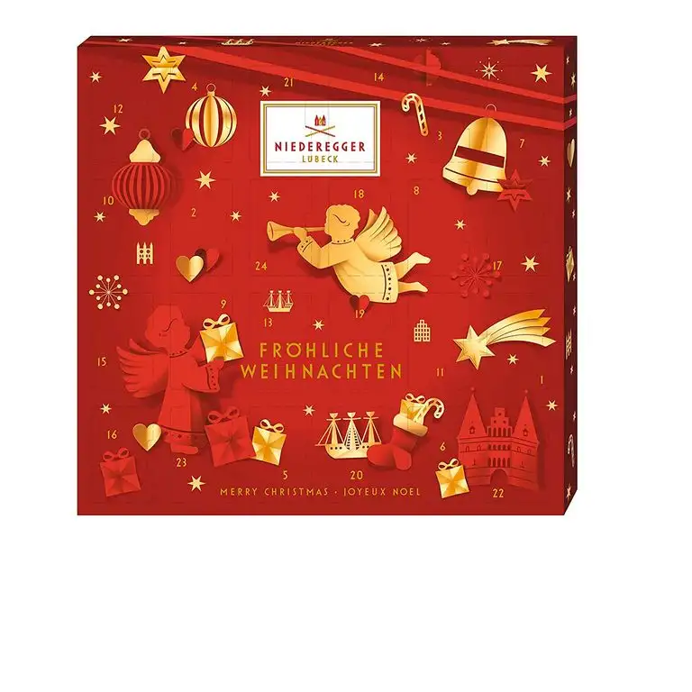 Niederegger Adventskalender Mini - Glamour, (1 x 168 g)