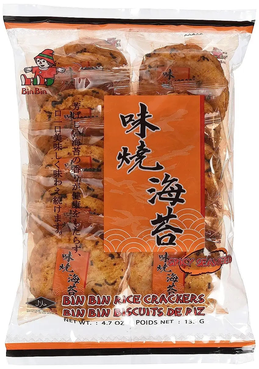 Bin Bin Reiscracker (Yaki) Nori 135g, 10er Pack (10 x 135 g)