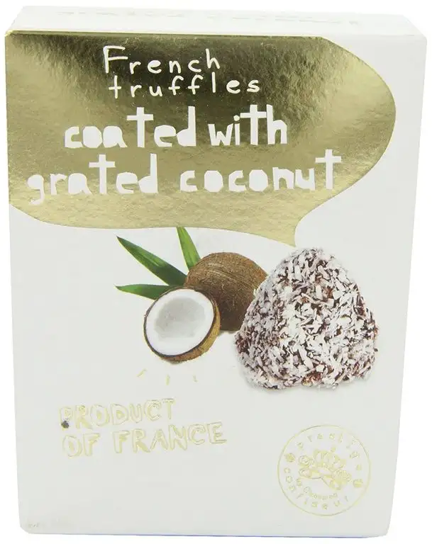 Trufettes de France Chocmod, Schokoladentrüffel mit Kokos überzogen, 1 pack ( 100 g)