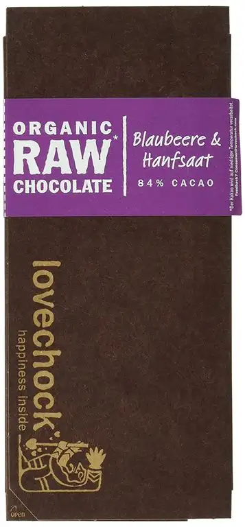 lovechock Blaubeere und Hanfsaat, 4er Pack (4 x 70 g)