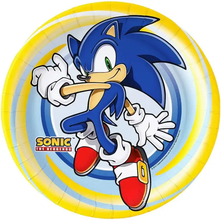 CISL Tortenaufleger Tortenfoto Aufleger Foto Sonic (8) rund ca. 20 cm *NEU*OVP*