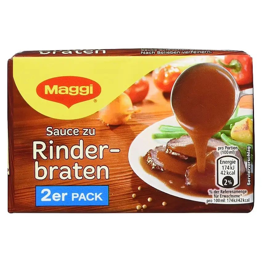 Maggi Delikatess-Saucen Sauce zu Rinderbraten, für 2x0.25L, 58 g