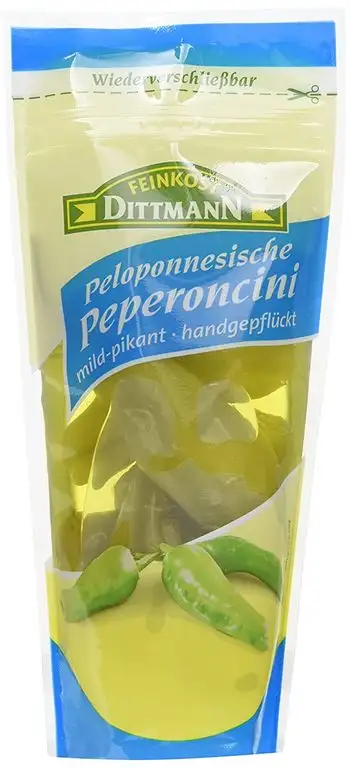 Feinkost Dittmann Peloponnesische Peperoncini mild-pikant handgepflückt, 10er Pack (10 x 250 g)