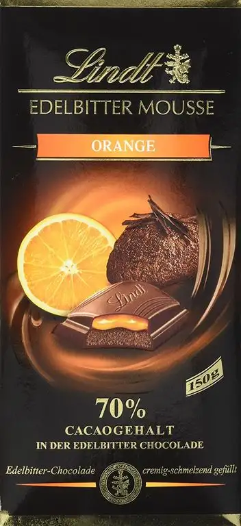 Lindt & Sprüngli Edelbitter Mousse Orange, 150 g