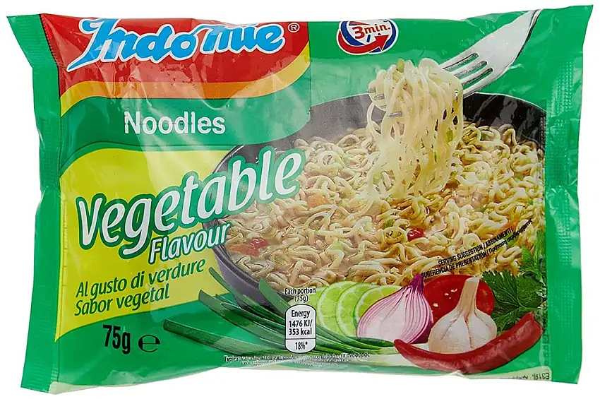 Indomie Instant Noodles Gemüsearoma mit Limette, 40er Pack (40 x 75 g)