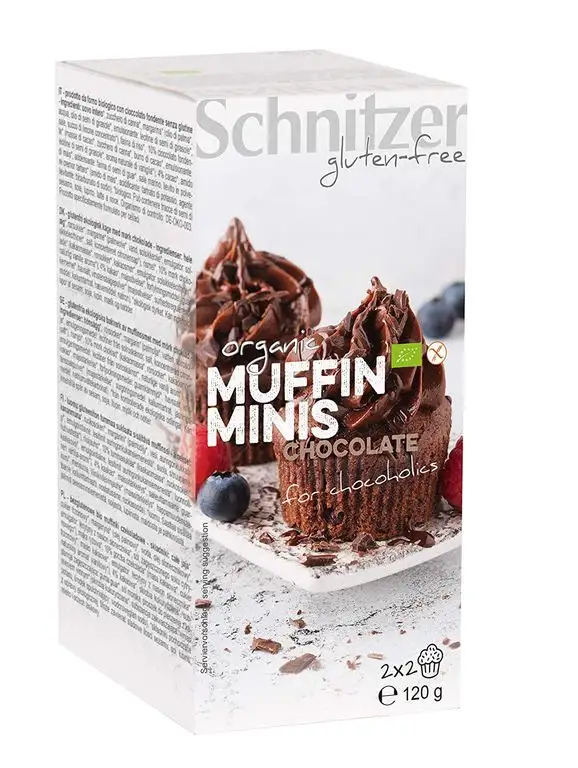 Schnitzer GLUTENFREE Mini Muffins Chocolate glutenfrei, 6er Pack (6 x 120 g)