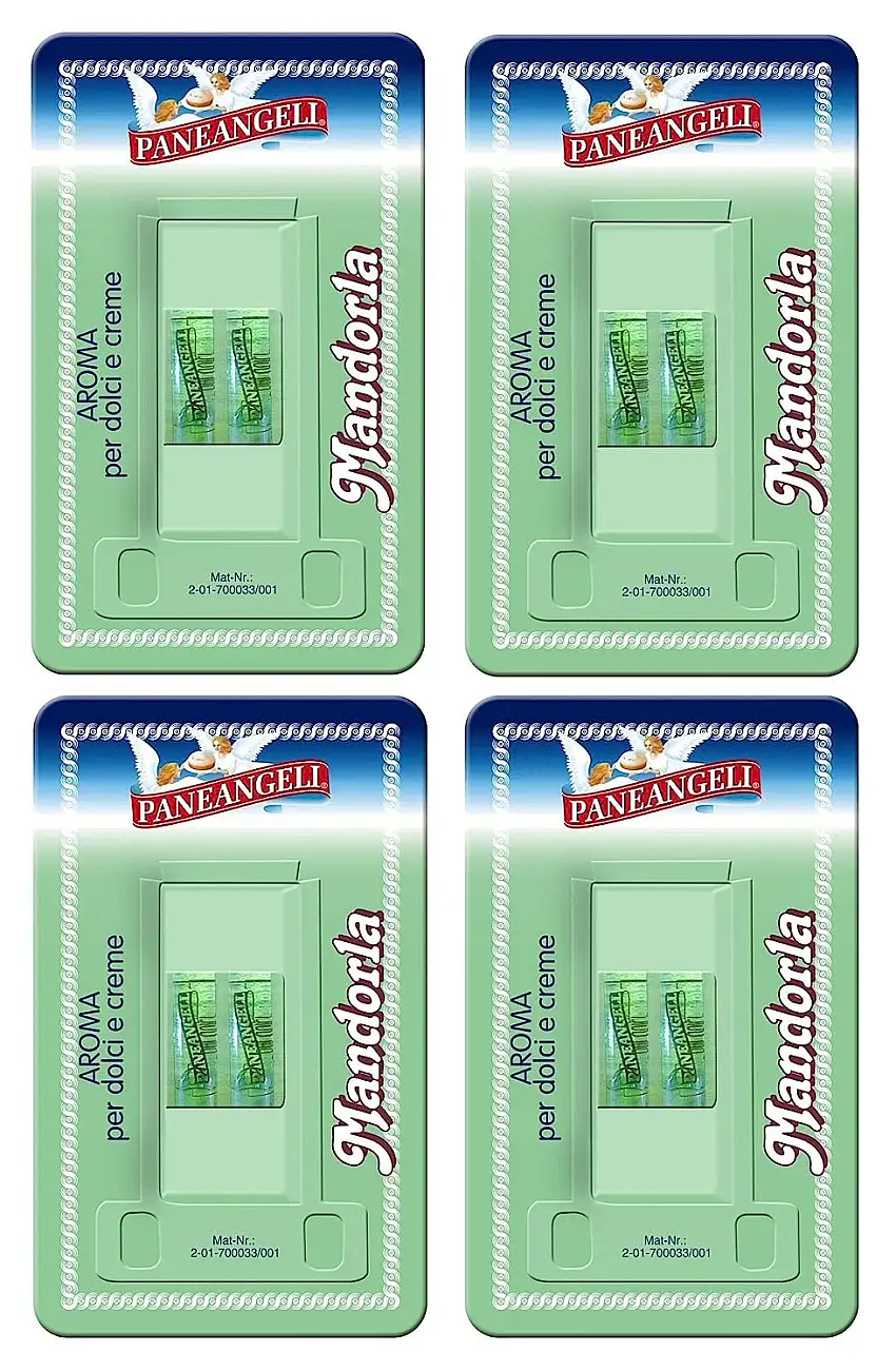 Paneangeli: "Mandorla" Mandel Aroma für Gebäck 2 ml je 4 Stück