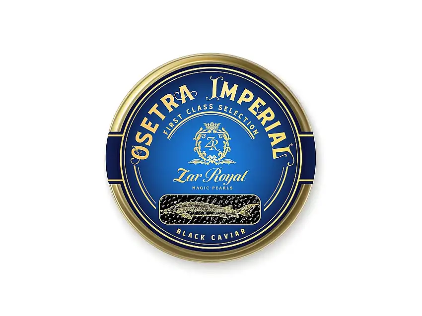 OSETRA IMPERIAL | schwarze Kaviar | Acipenser Baerii | First class selection | 50 g | 24 Std. Lieferung