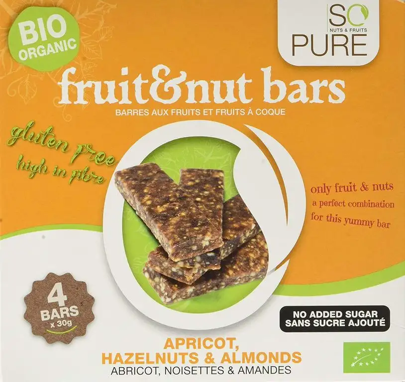 SO PURE Frucht + Nussriegel Aprikose, 6er Pack (6 x 120 g)