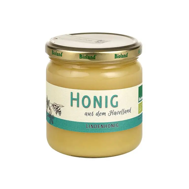 Lindenhonig aromatisch, Bio Honig 500g, aus dem Havelland, streichzart, ungefilterter und unbehandelter Lindenhonig
