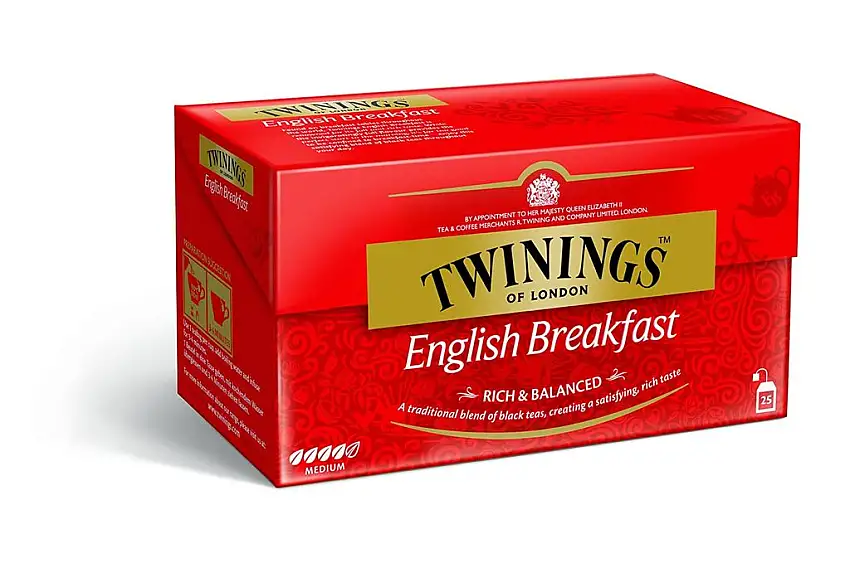 Twinings English Breakfast Schwarztee 50g, 25 Teebeutel, Voller, runder und kräftiger Schwarztee aus den besten Teegärten von Sri Lanka und Indien. Black Tea 1er Pack (1 x 50 g)
