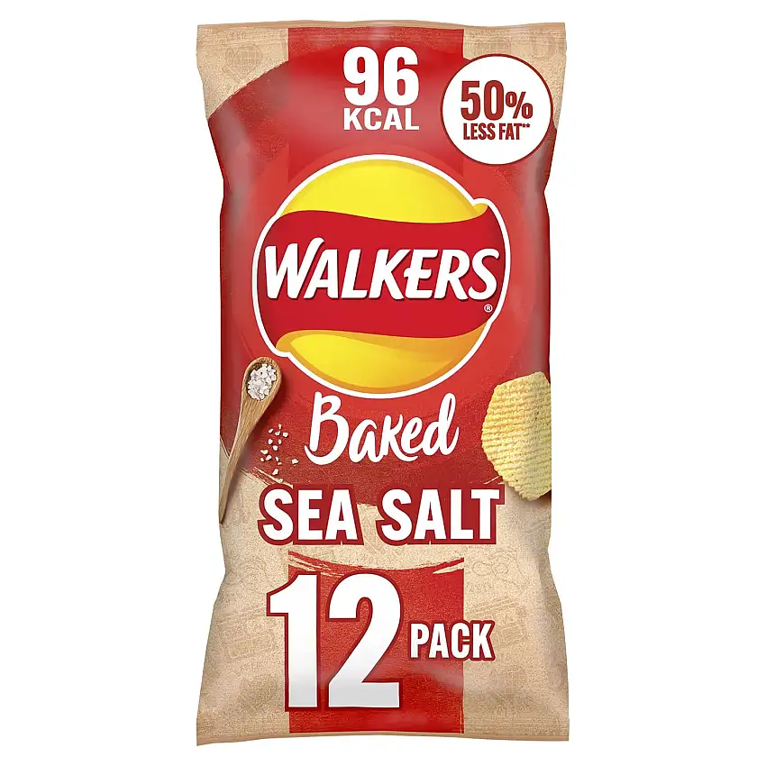Walkers Backofen-Meersalz-Chips 12 x 22 g, Rot