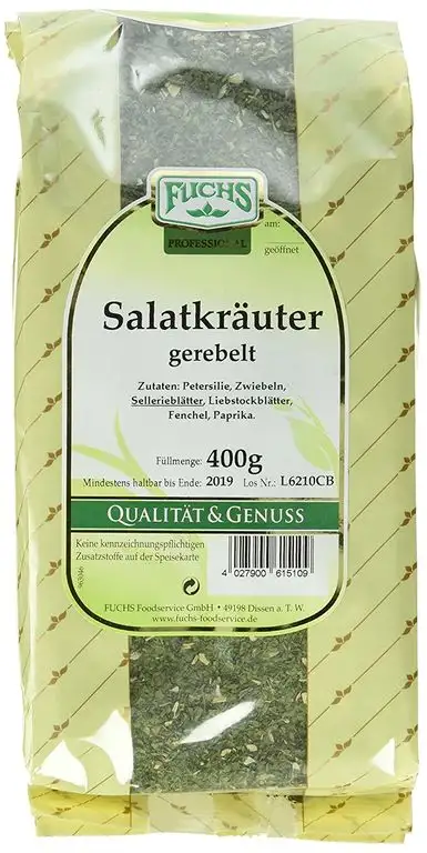Fuchs Salatkräuter gerebelt, 3er Pack (3 x 400 g)