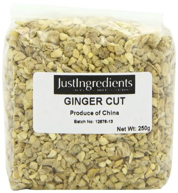 JustIngredients Essential Ingwer - grob geschnitten, Ginger - coarse cut, 2er Pack (2 x 250 g)