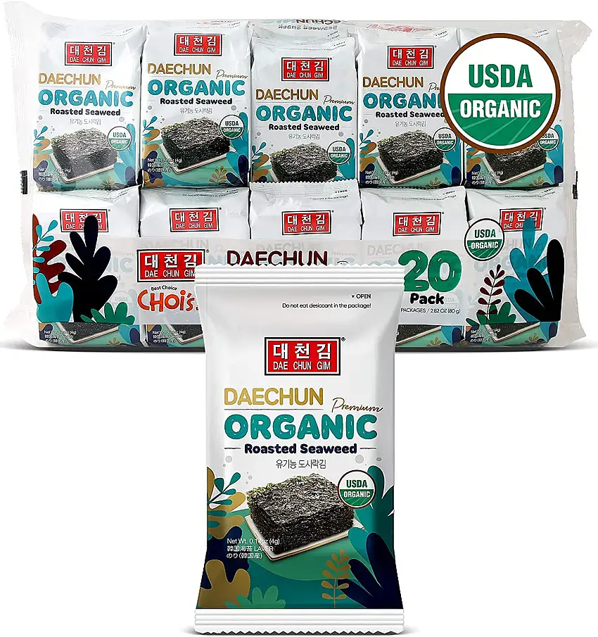 Bio-DAECHUN(Choi's1) Algen-Snacks, 20er-Pack, Original, Produkt von Korea Premium Great