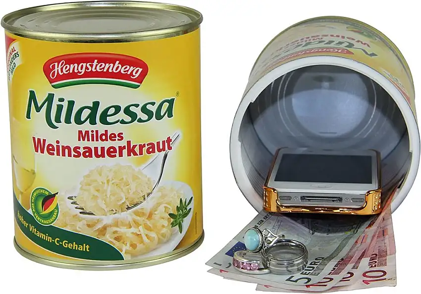 kh security Safe (Ausführung: Konservendose Mildessa Sauerkraut), gelb, 370122