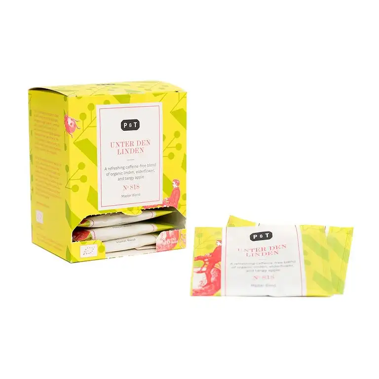 P & T Unter den Linden, Ganzblatt-Bio-Kräutertee Master Blend, Mischung aus Kräutern und Früchten, Koffeinfrei, 15 Baumwoll-Teebeutel (37,5 / 1.6oz)