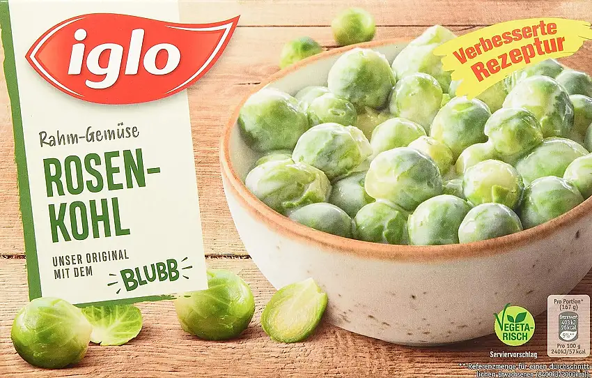 Iglo Rahm-Gemüse Rosenkohl, 500g (Tiefgefroren)