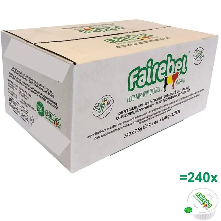 Kaffeesahne Fairebel die faire Milch Ultrahocherhitzt 10 % Fett (240x7,5g)