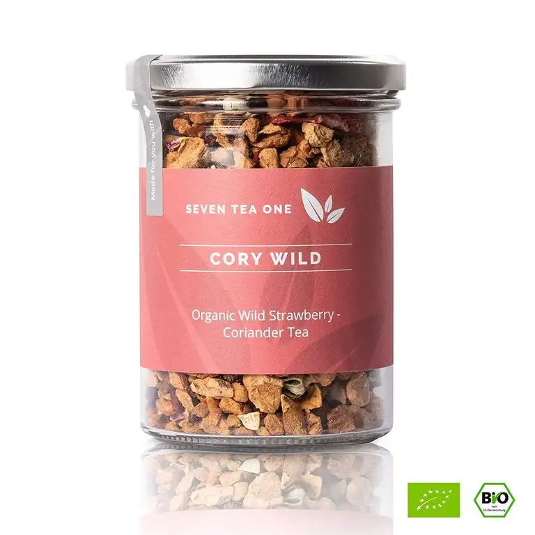 Cory Wild Walderdbeere-Tee - Fruchtig-exotischer Tee - Aromatisiert - BIO-zertifiziert - Erdbeere - 125g