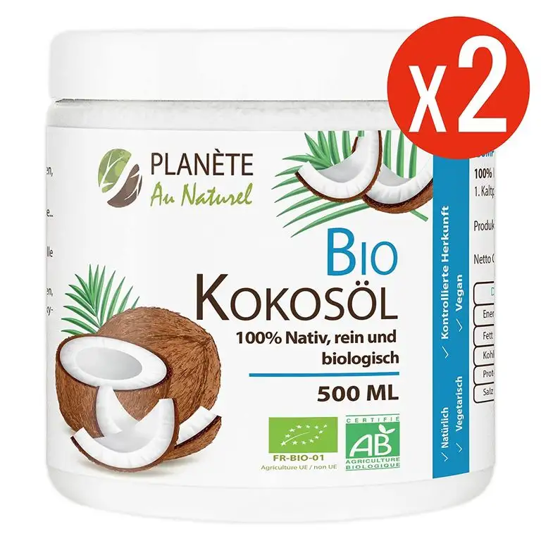 Bio Kokosöl - 1. Kaltpressung - 1000ml