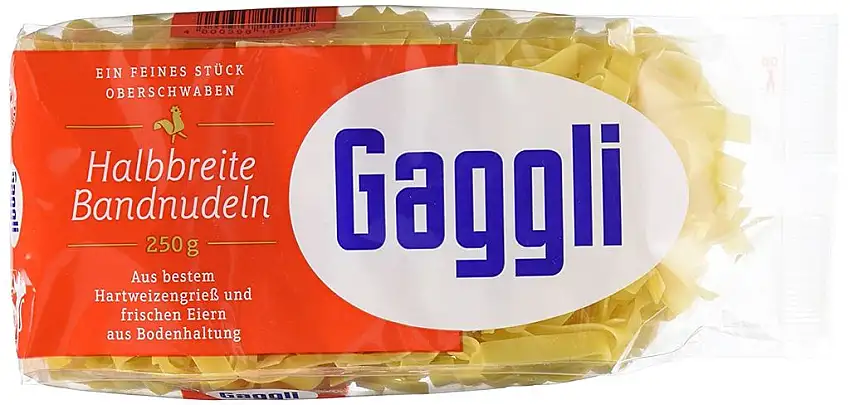 Gaggli Frischeier-Nudeln Band 8 mm, 250 g