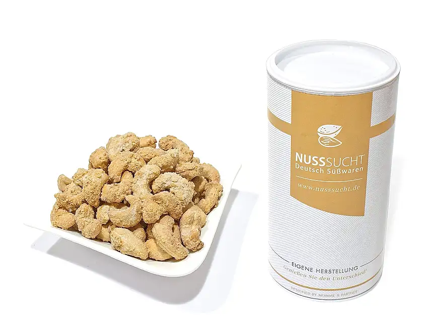Gebrannte Cashewkerne | Gebrannte Nüsse Inhalt: 250g | ohne Zusatz- und Konservierungsstoffe | Gebrannte Cashew mit wenig Zucker