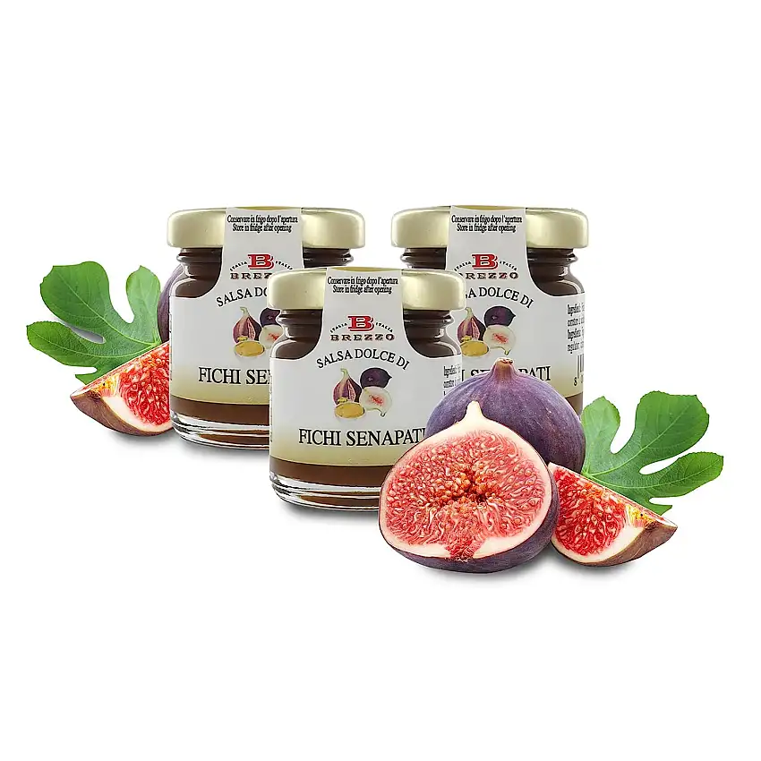 Brezzo Feigen Sauce zu Käse, 40 g (3er Pack)