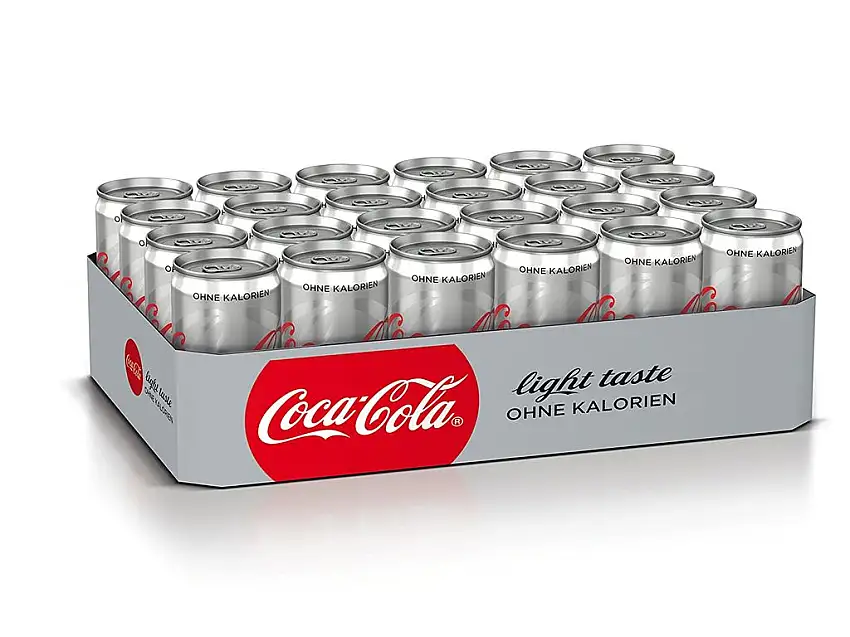 Coca-Cola Light Taste, Erfrischendes Softgetränk in coolen Dosen - Coca-Cola Geschmack ohne Kalorien, EINWEG Dose (24 x 250 ml)