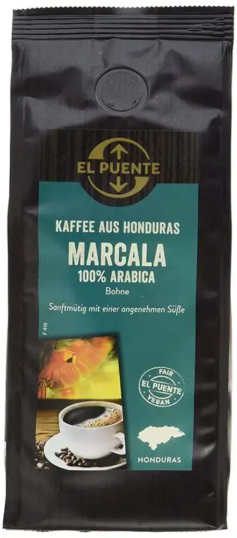 El Puente Café Marcala, Bohne, 3er Pack (3 x 250 g)