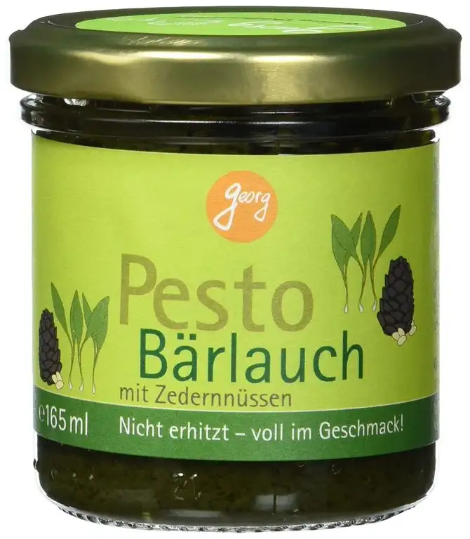 Georg Bio Pesto Bärlauch mit Zedernüssen, vegan, 165 ml