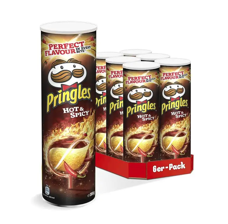 Pringles Hot & Spicy Chips | 6er Party-Pack (6 x 200g)