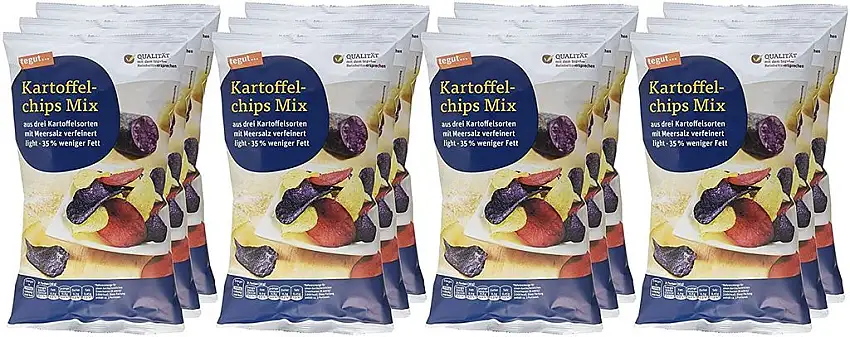 tegut... Kartoffelchips Mix, 12er Pack (12 x 100 g)