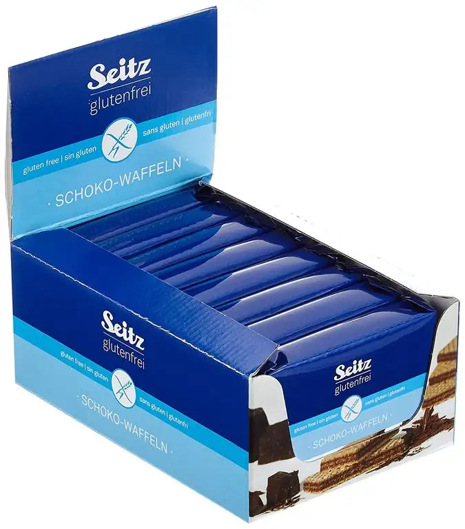 Seitz glutenfrei Schoko-Waffeln, 8er Pack (8 x 65 g)