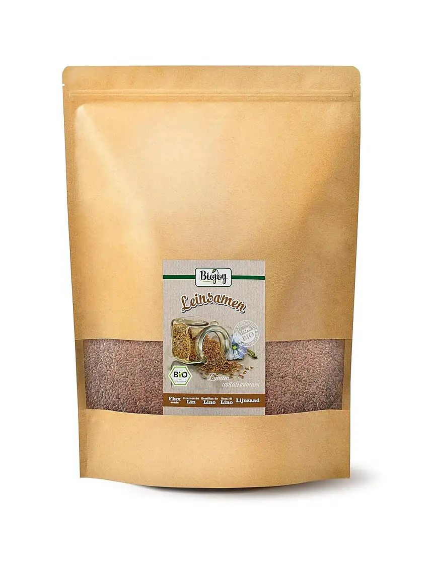 Biojoy BIO-Leinsamen (2,5 kg), braun & ganz, Leinsaat ohne Zusätze