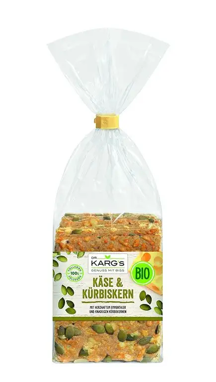 Dr Karg Bio-Käse Und Kürbis Knäckebrot 200G (Packung mit 2)