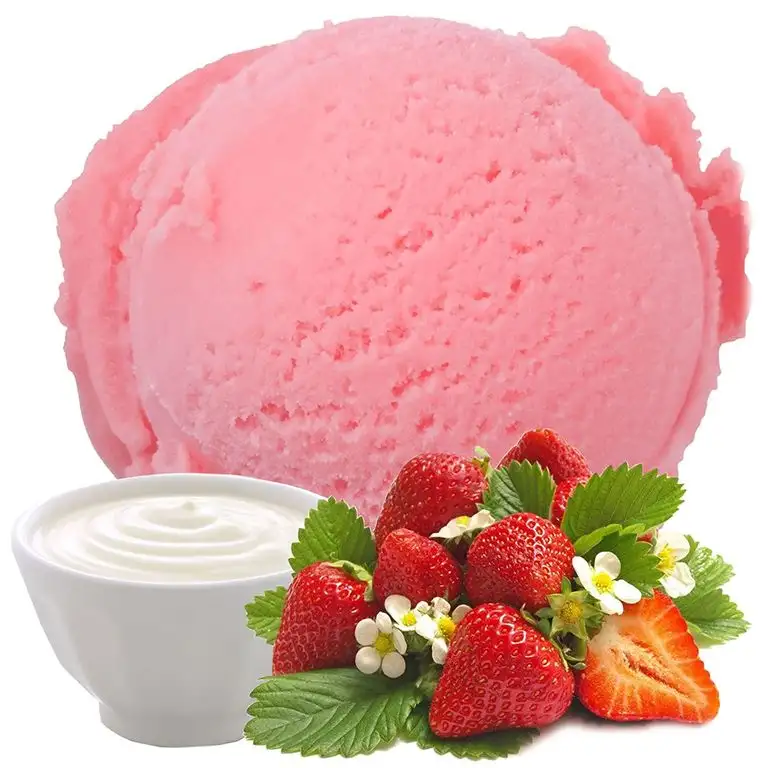 Erdbeer Joghurt Geschmack Eispulver VEGAN - OHNE ZUCKER - LAKTOSEFREI - GLUTENFREI - FETTARM, auch für Diabetiker Milcheis Softeispulver Speiseeispulver Gino Gelati (Erdbeer Joghurt, 1 kg)