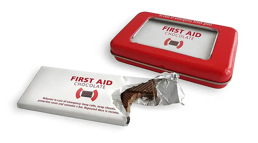 First Aid Chocolate Notfallschokolade 30g in Metalldose