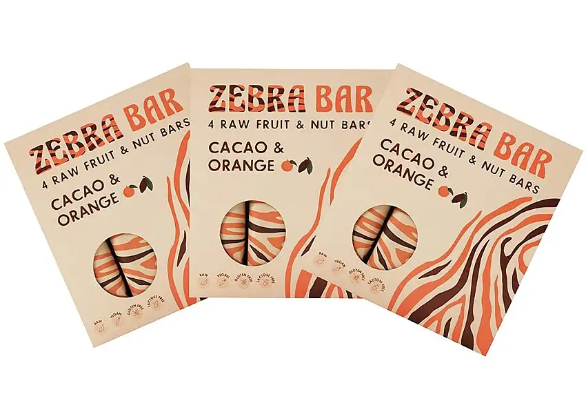 Zebra Bar Cacao & Orange Frucht-Nuss-Riegel | ohne künstlichen Zucker | roh | vegan | gluten- und laktosefrei | Sporternährung | gesunde Ernährung | Superfood | Value Pack 12 x 35 Gramm