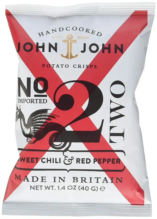 John & John Potato Crisps Sweet Chili & Red Pepper, 6er Pack (6 x 40 g)