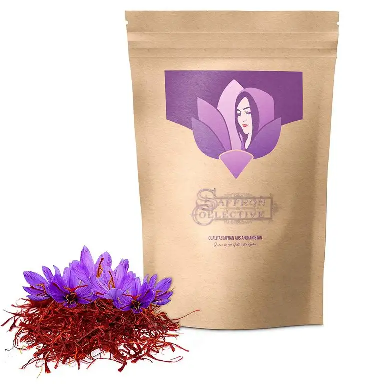 Safran – Edles Gewürz aus Afghanistan: 1 g Safranfäden der Spitzenqualität im Aromabeutel vom Saffron Collective