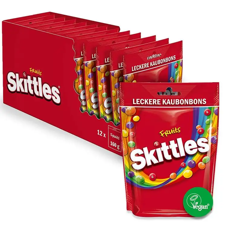Skittles Kaubonbons | Fruits | 12 Packungen (12 x 160 g)