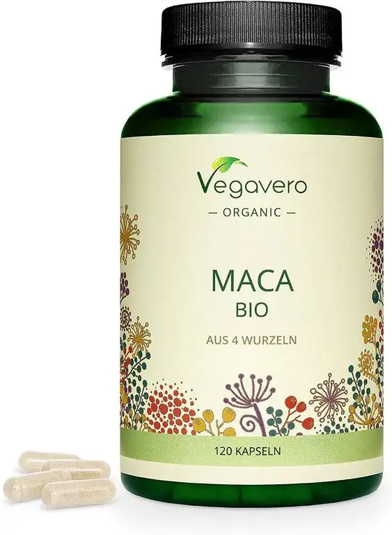 BIO MACA Kapseln Vegavero ® | 3000 mg pro Tagesdosis | 120 oder 270 Kapseln | Maca schwarz, rot, gelb und violett | Ohne Zusatzstoffe | Laborgeprüft | Vegan