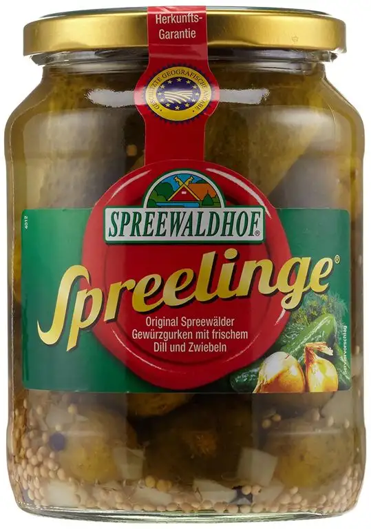 Spreewaldhof Spreelinge Gewürzgurken mit frischem Dill und Zwiebeln, 670 g